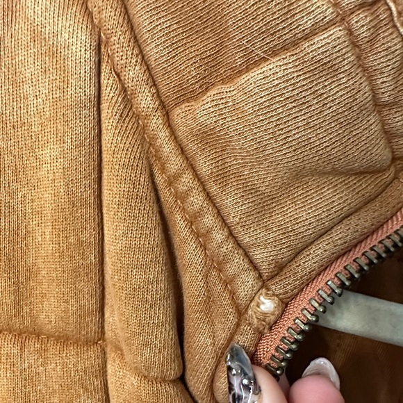 Free People Orange Quilted Jacket - Picture 6 of 6